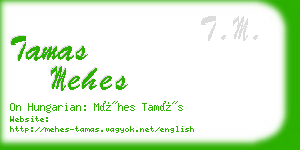 tamas mehes business card